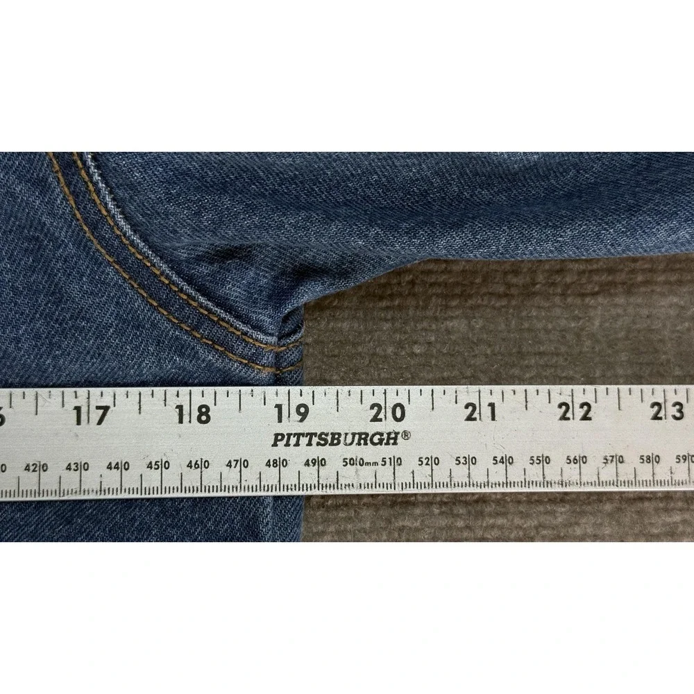 Vintage Old Navy Jacket Youth XL‎ 14-16 Blue Denim Sherpa Lined Button Winter